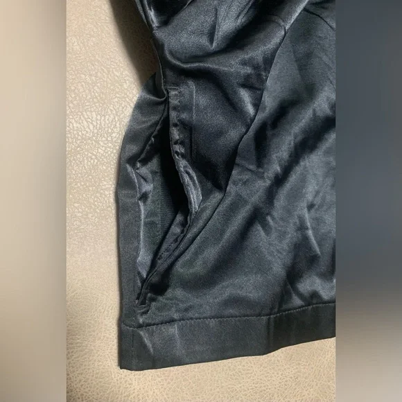 Nike Air Womens Black Satin Crop Zip Up Active Track Jacket NWOT Size Small - Picture 8 of 13